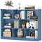 Costway 3-tier Open Bookcase 8-Cube Bookshelf Storage Display Cabinet French Oak Gray/White/Yellow/Natural/Blue/Green